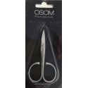 Osom Professional stainless steel nail scissors, 9 cm, curved, pointed tip Osom Professional stainless steel nail scissors, 9 cm, curved, pointed tip