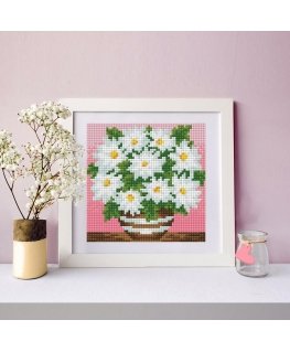 Beldizart Diamond painting set Chamomile 15х15 cm AZ-1638