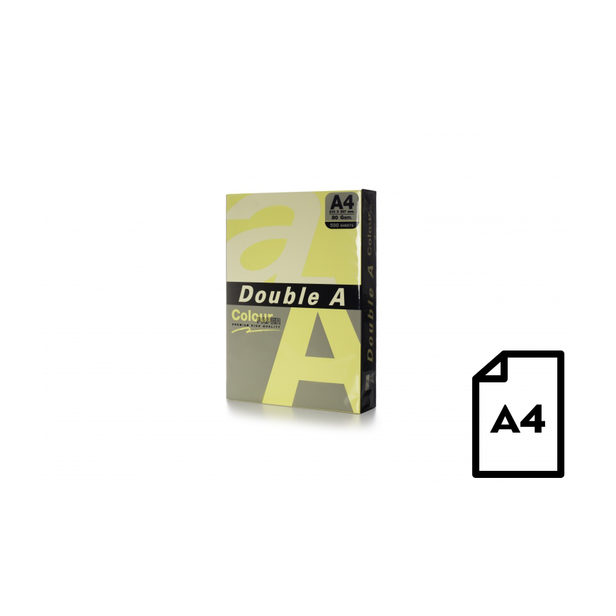 Colored paper Double A, 80g, A4, 500 sheets, Cheese – 3