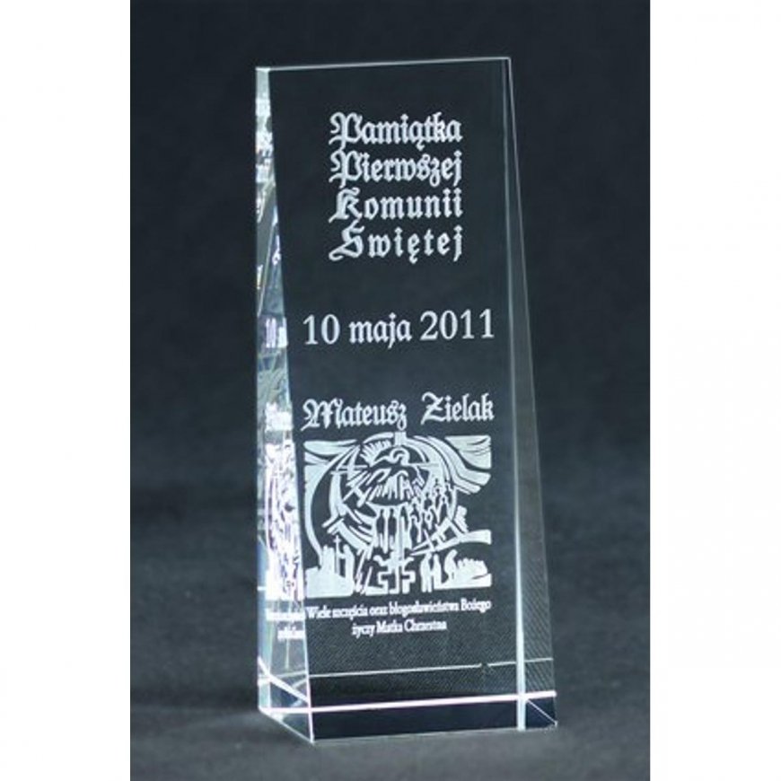 Tryumf Engraved glass trophy with case – 4