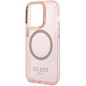Guess Translucent MagSafe Compatible Case for iPhone 14 Pro Max Pink Guess Translucent MagSafe Compatible Case for iPhone 14 Pro Max Pink