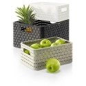 Basket container Rotho Country A4 + 28L white