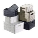 Basket container Rotho Country A4 + 28L white