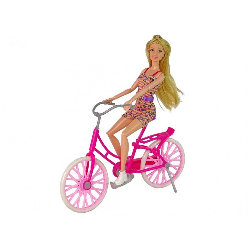 Leantoys Pink doll on a bicycle – 2