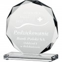 Tryumf Graviruotas stiklo trofėjus H19 cm