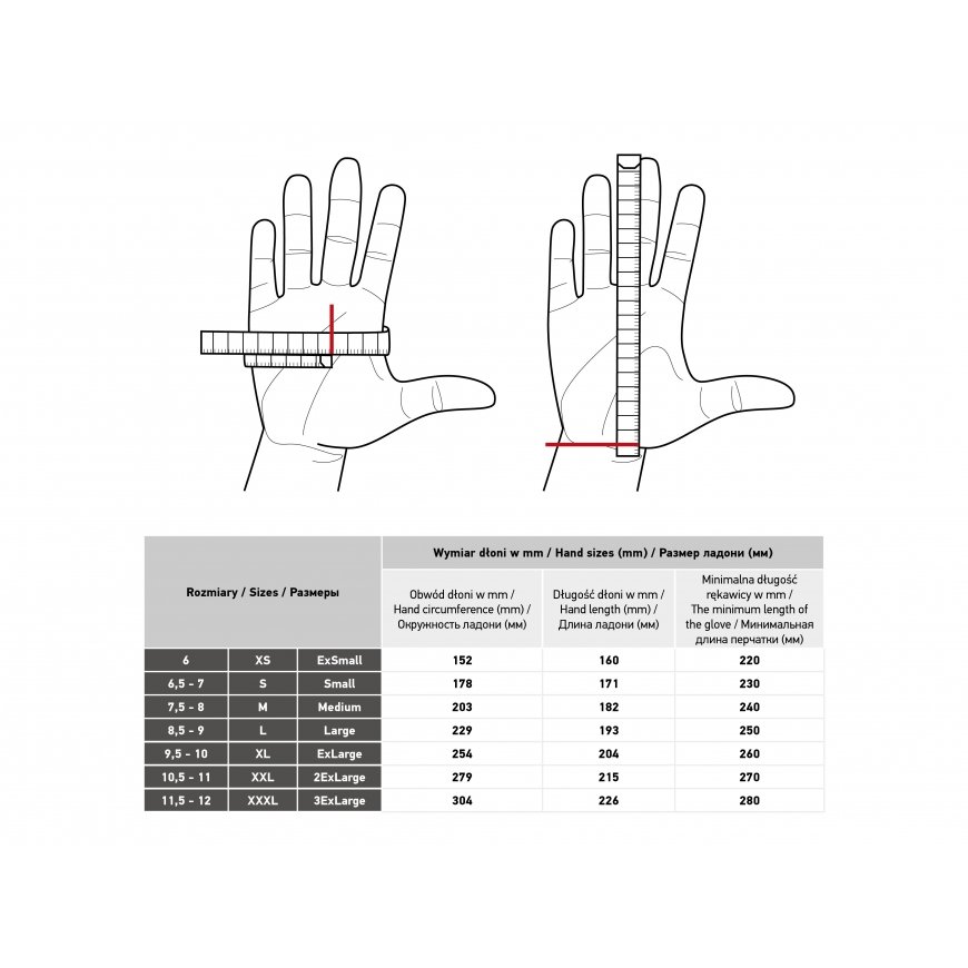 GRAPHITE 10" work gloves, synthetic leather + elastic fabric, CE – 3