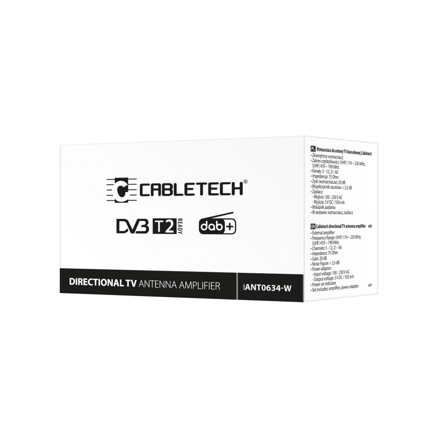 Cabletech kryptinės TV antenos stiprintuvas ir maitinimo šaltinis – 3