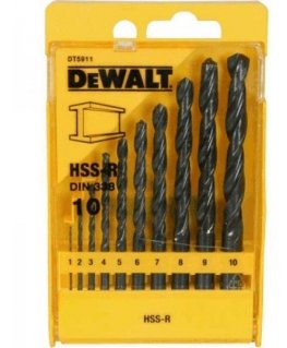 Drilled complete 10 pcs. Wierteł do metalu HSS-R DeWALT [DT5911-QZ]