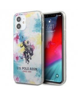 Dėklas US Polo Assn US Polo USHCP12SPCUSML iPhone 12 mini 5,4 colių daugiaspalvių kaklaraiščių ir dažų kolekcija
