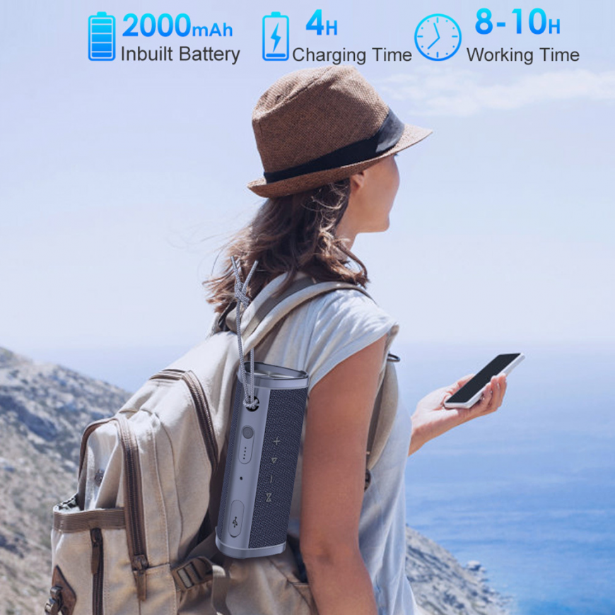 Oem Awei Nešiojama kolonėlė Bluetooth garsiakalbis Y331 juoda / juoda – 5