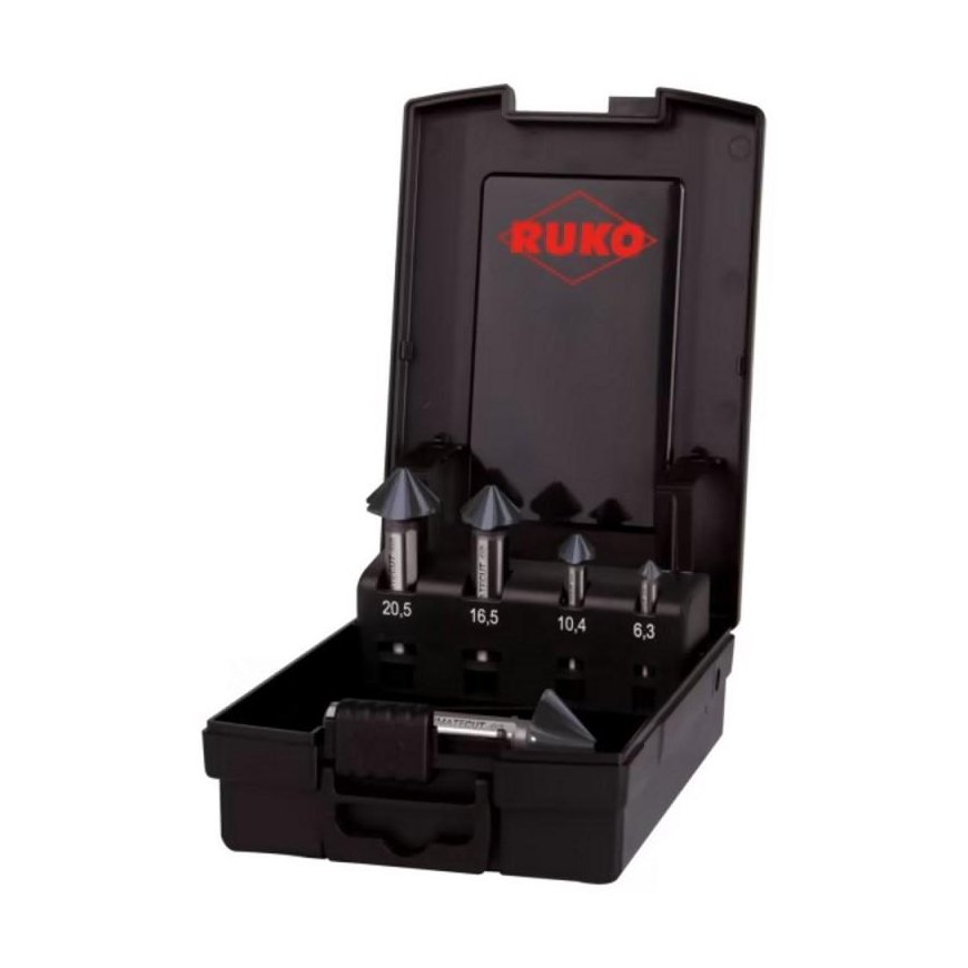 5-piece countersink set RUKO HSS RUnaTEC 4S 6.3-25mm
