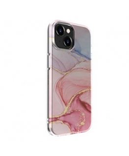 Evelatus Apple iPhone 15 PC Customized Print Design Marble Pink