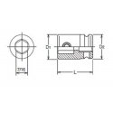 smūginis adapteris nuo 3/8" iki 7/16" bitai, Koken [13134]