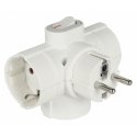 Electraline 55090 Adapter with switch 3x / 16A / 250V Electraline 55090 Adapter with switch 3x / 16A / 250V