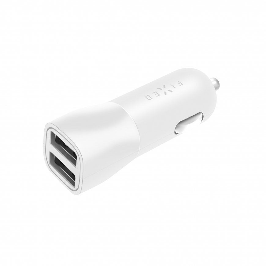 Fixed Car Charger Dual White, 15