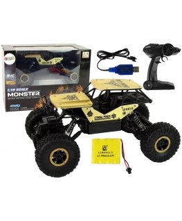 Lean Cars Auto RC High Wheels 1:18 Plastic Juodas Gold