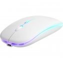 Pelė Defender Bevielė pelė Defender TOUCH MM-997 optinė 1600dpi 2.4 GHz + Bluetooth balta RGB akumuliatorius bezklikowa silent Pelė Defender Bevielė pelė Defender TOUCH MM-997 optinė 1600dpi 2.4 GHz + Bluetooth balta RGB akumuliatorius bezklikowa silent