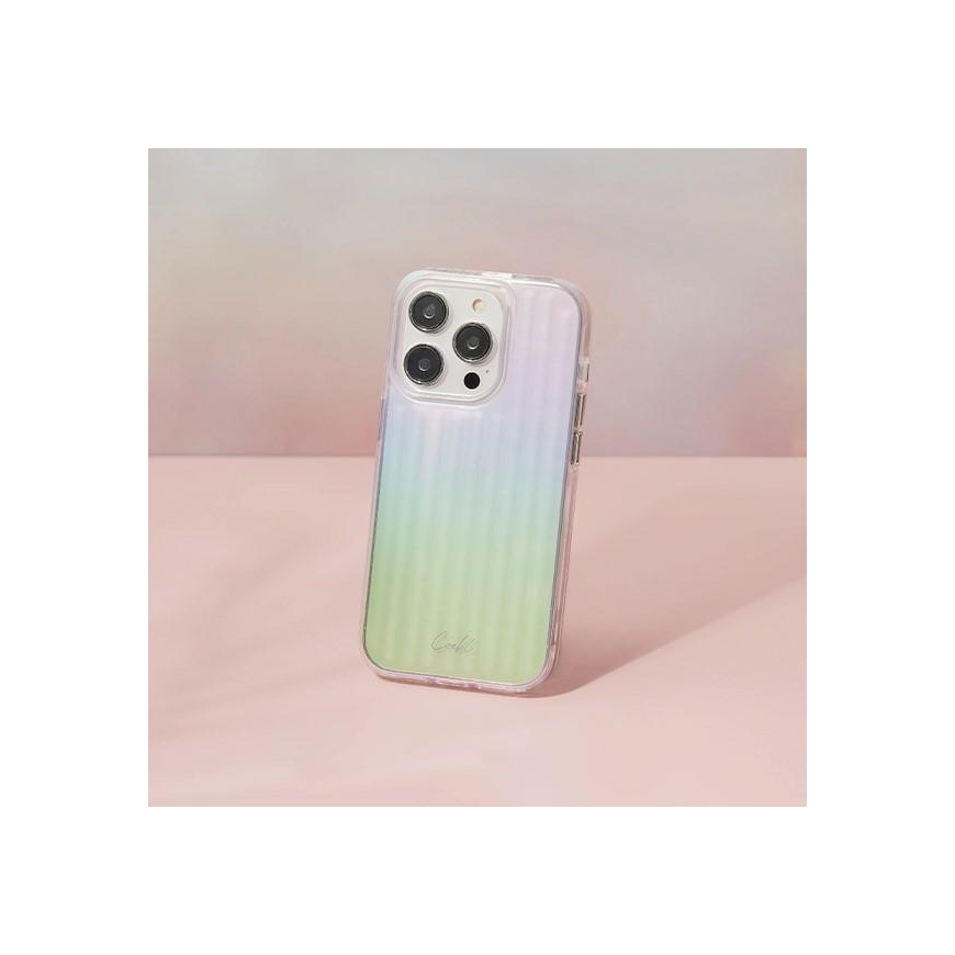 Uniq Dėklas UNIQ Coehl Linijinis Apple iPhone 14 Pro Max opalowy / vaivorykštis – 2