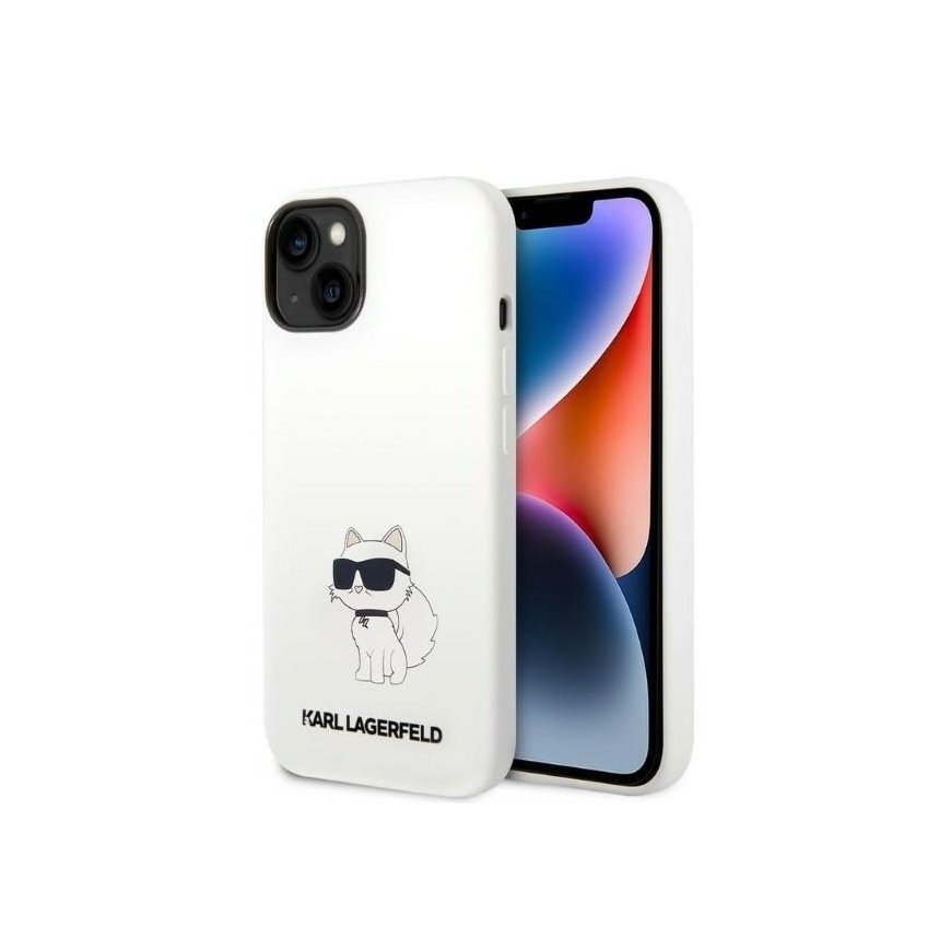 Karl Lagerfeld Case for iPhone 14 Plus 6.7" KLHCP14MSNCHBCH White HC Silicone NFT Choupette