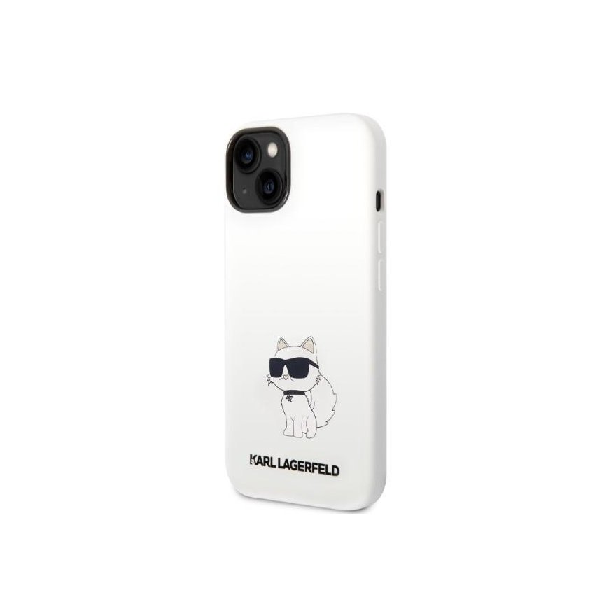 Karl Lagerfeld Case for iPhone 14 Plus 6.7" KLHCP14MSNCHBCH White HC Silicone NFT Choupette – 2
