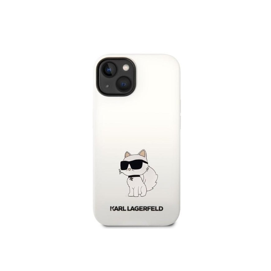 Karl Lagerfeld Case for iPhone 14 Plus 6.7" KLHCP14MSNCHBCH White HC Silicone NFT Choupette – 3