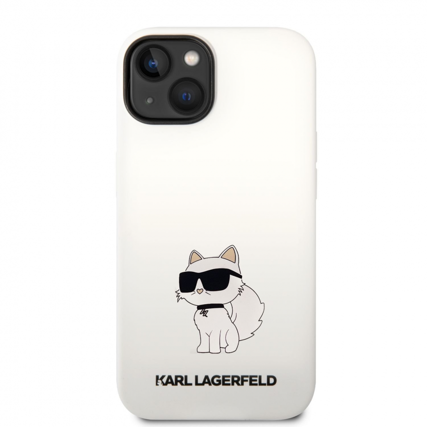 Karl Lagerfeld Case for iPhone 14 Plus 6.7" KLHCP14MSNCHBCH White HC Silicone NFT Choupette – 4