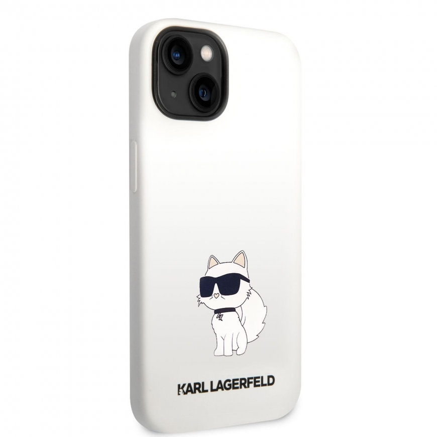 Karl Lagerfeld dėklas, skirtas iPhone 14 Plus 6,7" KLHCP14MSNCHBCH baltas HC Silicone NFT Choupette – 5