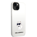 Karl Lagerfeld Case for iPhone 14 Plus 6.7" KLHCP14MSNCHBCH White HC Silicone NFT Choupette