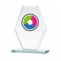 Detail LuxorJet color printing glass trophy Detail LuxorJet color printing glass trophy