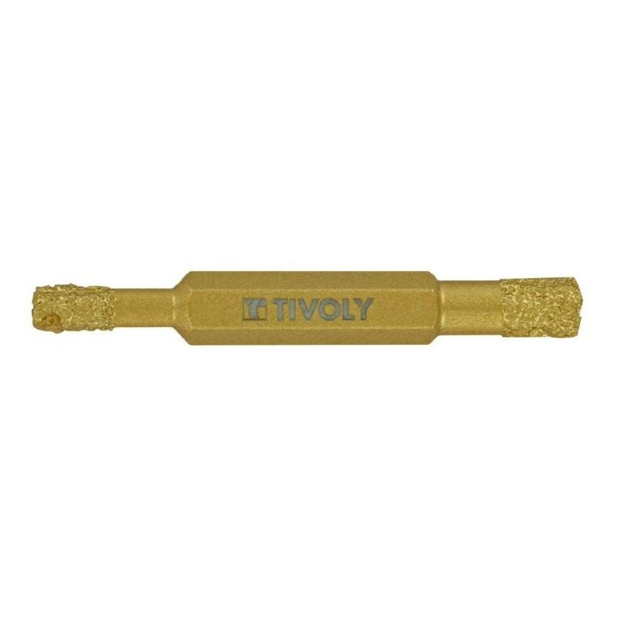 Deimantinis grąžtas plytelėms ir marmurui TIVOLY, su parafinu, "Heavy duty", Hex kotelis (Ø) 6/8 mm – 2