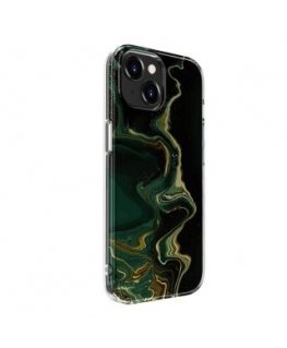 Evelatus Apple iPhone 15 Plus PC Customized Print Design Marble Dark Green