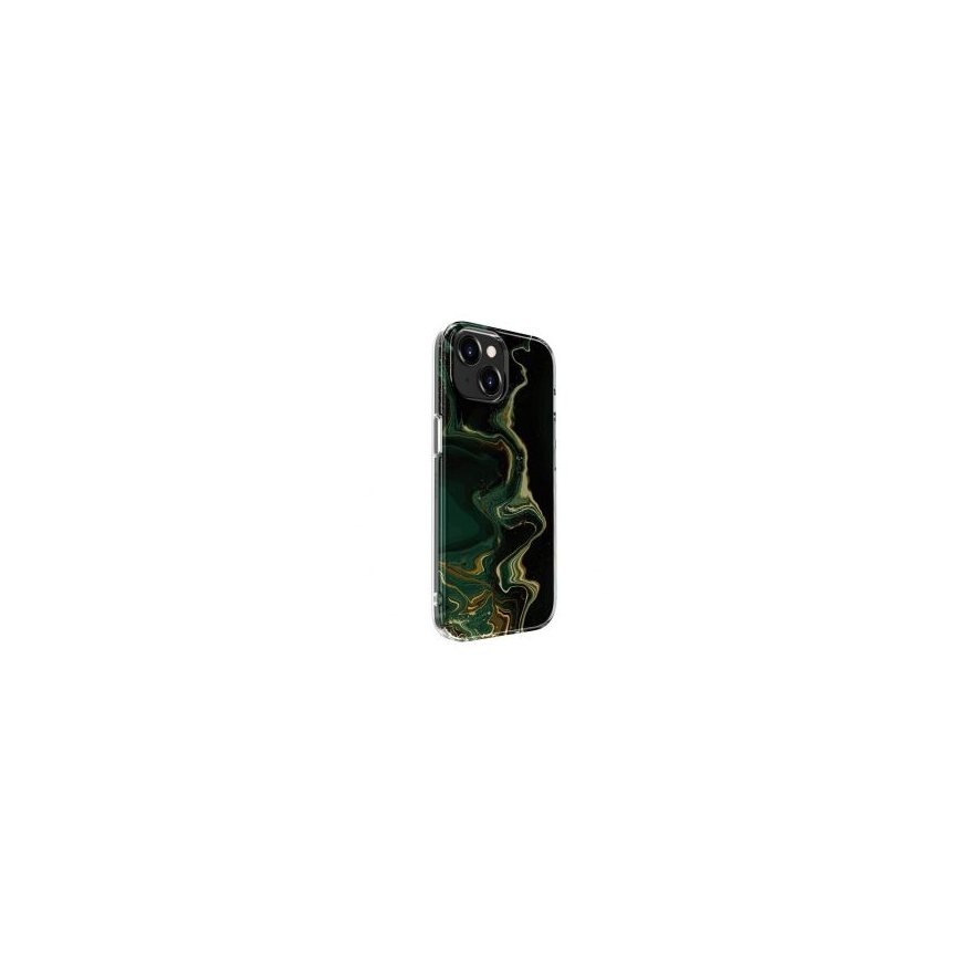 Evelatus Apple iPhone 15 Plus PC Customized Print Design Marble Dark Green