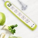 Electraline 62161 Удлинитель 5p+2xUSB 2m Electraline 62161 Удлинитель 5p+2xUSB 2m