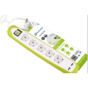 Electraline 62161 Удлинитель 5p+2xUSB 2m Electraline 62161 Удлинитель 5p+2xUSB 2m