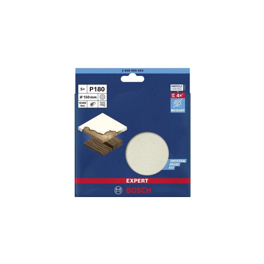 Bosch EXPERT Sandings Nets M480,150mm,K180, 5x