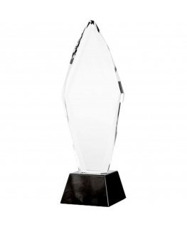 Tryumf Graviruotas stiklo trofėjus H 31 cm