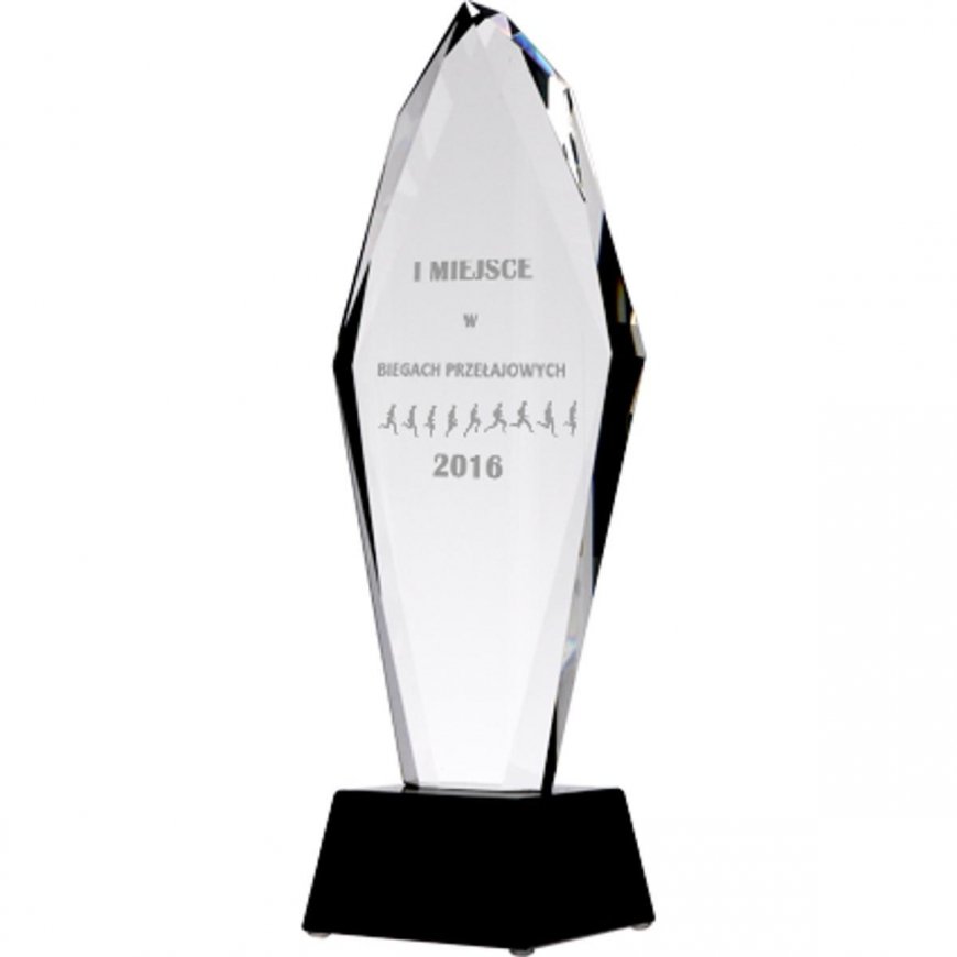 Tryumf Engraved glass trophy H 31 cm – 4