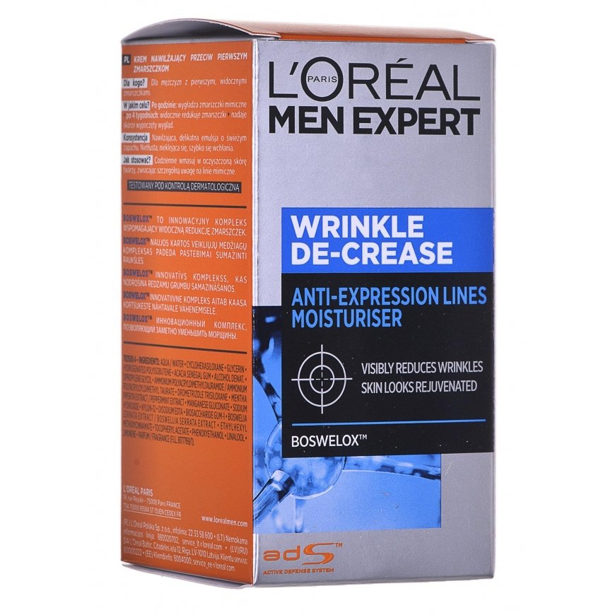 „L'Oreal Paris Men Expert“ drėkinamasis kremas nuo raukšlių 35+ 50 ml – 2