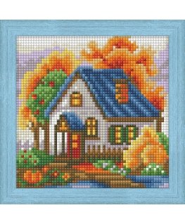 Beldizart Diamond painting set autumn house 15х15 cm AZ-1565