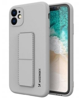 iLike Samsung Galaxy A22 5G Kickstand Case Silicone Stand Cover Grey