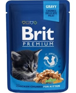 BRIT Premium Cat Kitten Chicken - mitrā kaķu barība - 100g