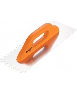 Neo trowel with teeth 380x128mm tooth 10x10x10mm wooden handle (50-174)
