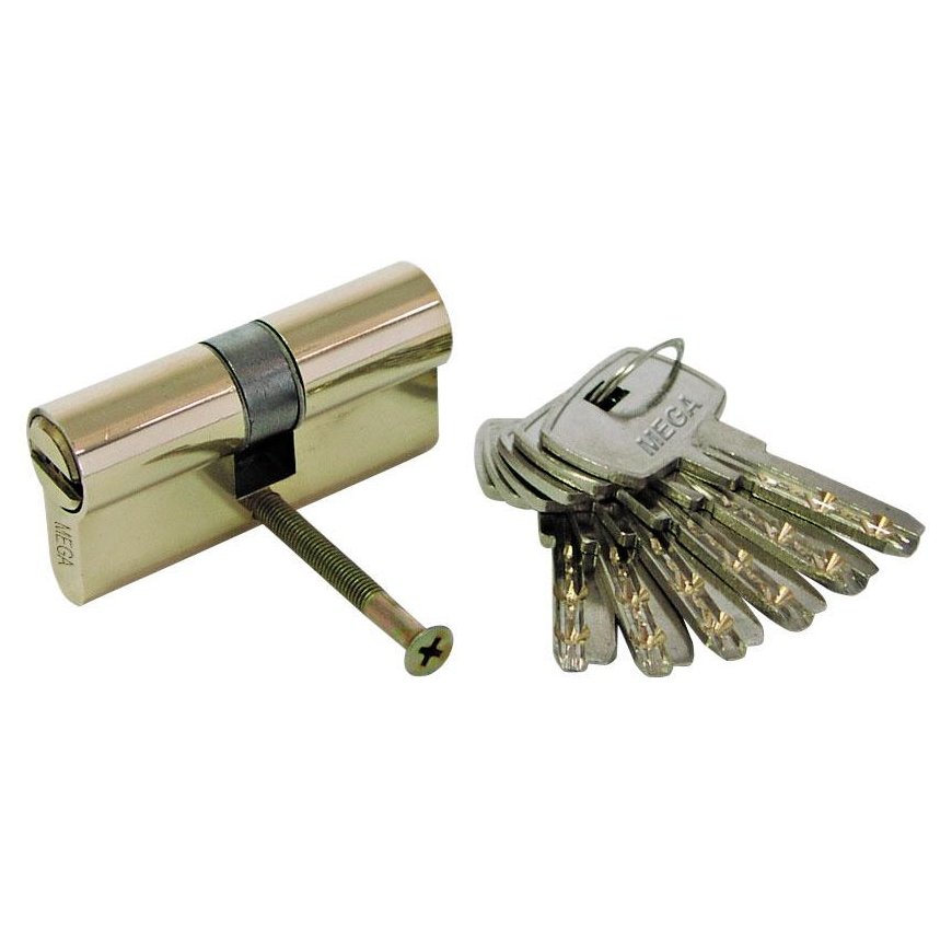 24666 Symmetrical Brass Security Cylinder, 62mm Card, Mega – 2