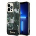 Guess GUHCP14LHGJGHA iPhone 14 Pro 6,1 colio žalias / žalias kietas dėklas Jungle Collection