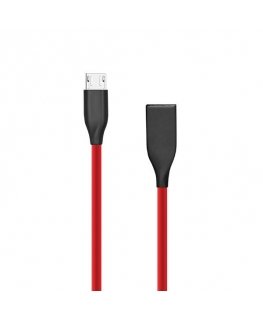 Extra Digital Silicone cable USB-Micro USB (red, 1m)