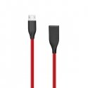 Extra Digital Silikoninis kabelis USB-Micro USB (raudonas,1m) Extra Digital Silikoninis kabelis USB-Micro USB (raudonas,1m)