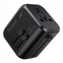 Travel wall charger Choetech PD5008, 3xUSB-A, 1xUSB-C, GaN, 30W (black) Travel wall charger Choetech PD5008, 3xUSB-A, 1xUSB-C, GaN, 30W (black)