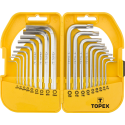 Topex Hex and Torx keys, set of 18 pcs. Topex Hex and Torx keys, set of 18 pcs.