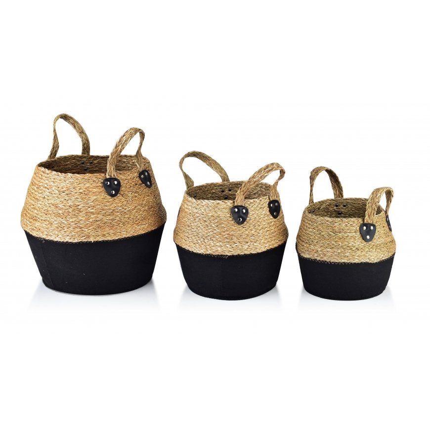 BALI 3 - their set of decorative baskets for pots