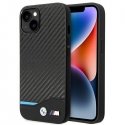 Dėklas BMW BMHCP14M22NBCK iPhone 14 Plus 6,7 colio juoda / juoda odinė anglis Dėklas BMW BMHCP14M22NBCK iPhone 14 Plus 6,7 colio juoda / juoda odinė anglis
